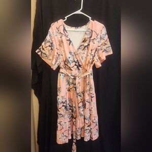 Pink floral dress